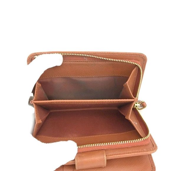 PRADA Burnt Orange Saffiano Leather Zip Around Style Large Clutch Wallet - Picture 4 of 7